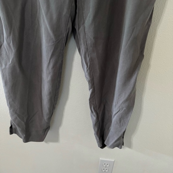 Eileen Fisher Tencel Pull On Slouchy Tapered Ankle Pants Gray Beachy-Large - Picture 5 of 10